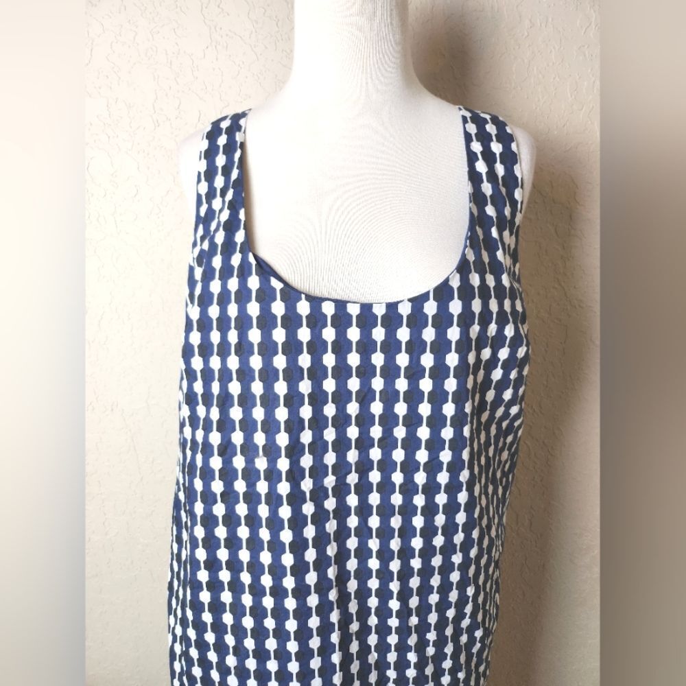 Boden Geometric Scoop Neck Sleeveless Mini Shift Dress Size 14R - Picture 7 of 10